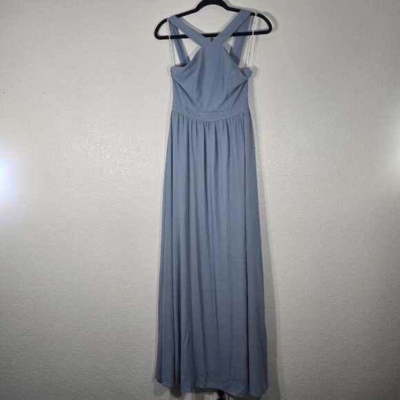 Lulus Dresses & Skirts - Lulus Air of Romance Maxi Dress Women Small Blue Halter Neck Bridesmaid Party